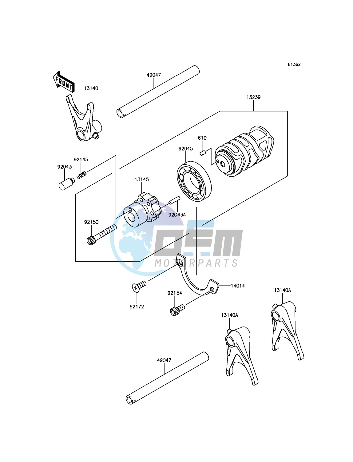 Gear Change Drum/Shift Fork(s)