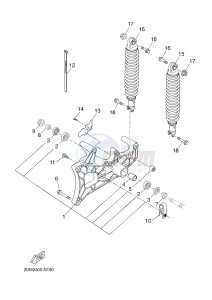 YP125RA (ABS) X-MAX 125 ABS (2DM2 2DM2) drawing REAR ARM & SUSPENSION