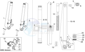 Shiver 750 GT drawing Fork II