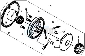 MIO 100 drawing STARTER CLUTCH