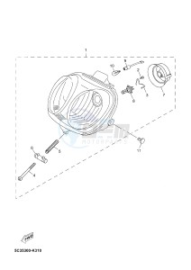 YN50FU NEO'S 4 UBS (2ACH) drawing HEADLIGHT