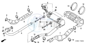 TRX680FAC drawing EXHAUST MUFFLER