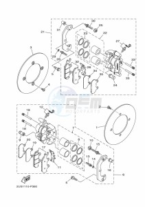 YXC700E YX70CPM (BHE2) drawing FRONT BRAKE CALIPER