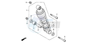 CB600FA CB600FA drawing REAR CUSHION