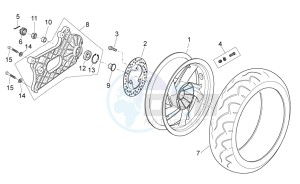 Atlantic 125 e3 drawing Rear Wheel