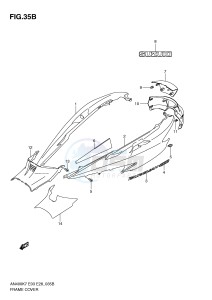 AN400 (E3-E28) Burgman drawing FRAME COVER (MODEL L0)