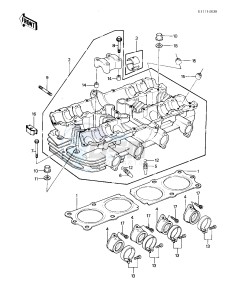 KZ 1000 P [POLICE 1000] (P1-P5) [POLICE 1000] drawing CYLINDER HEAD