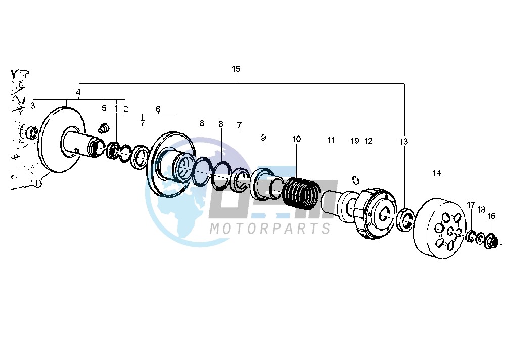 Driven pulley