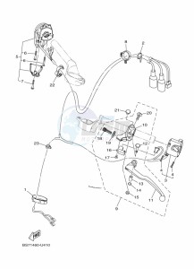 YZF320-A YZF-R3 (B7PH) drawing HANDLE SWITCH & LEVER