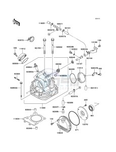 KLF250 KLF250A6F EU GB drawing Cylinder Head