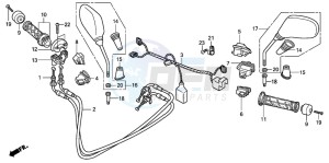 SH300R drawing SWITCH/CABLE/MIRROR