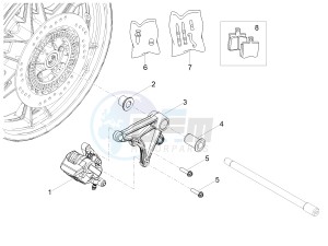 V7 III Stone 750 e4 (NAFTA) drawing Rear brake caliper