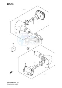 GSX1400 (E2) drawing TURNSIGNAL LAMP (GSX1400K6 K7 ZK7 E24)