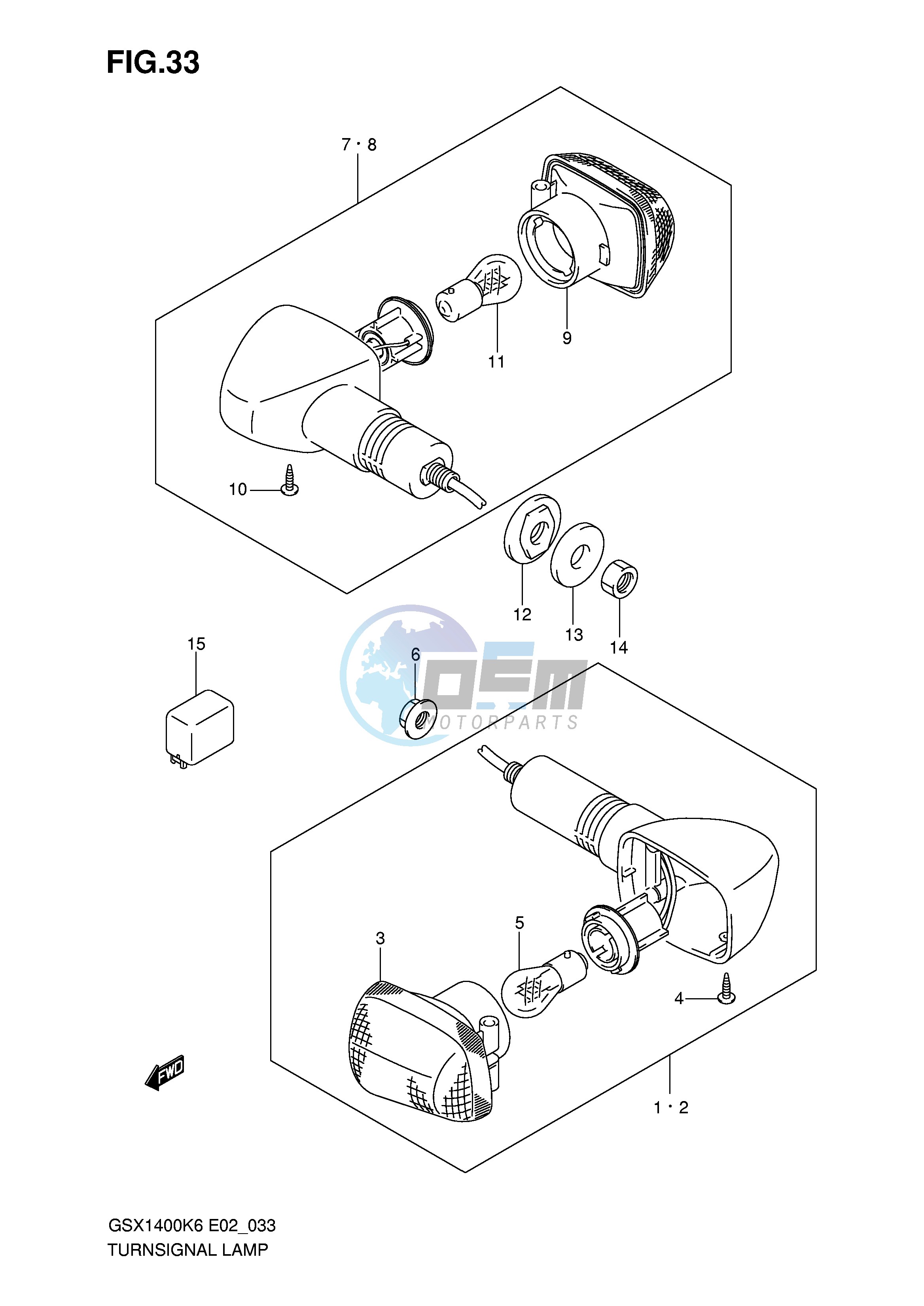 TURNSIGNAL LAMP (GSX1400K6 K7 ZK7 E24)