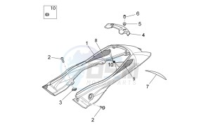 Griso S.E. 1200 8V USA-CND drawing Rear body - Rear fairing