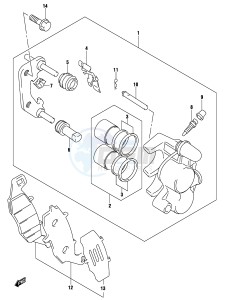 GS500 (P19) drawing FRONT CALIPER (MODEL K3)