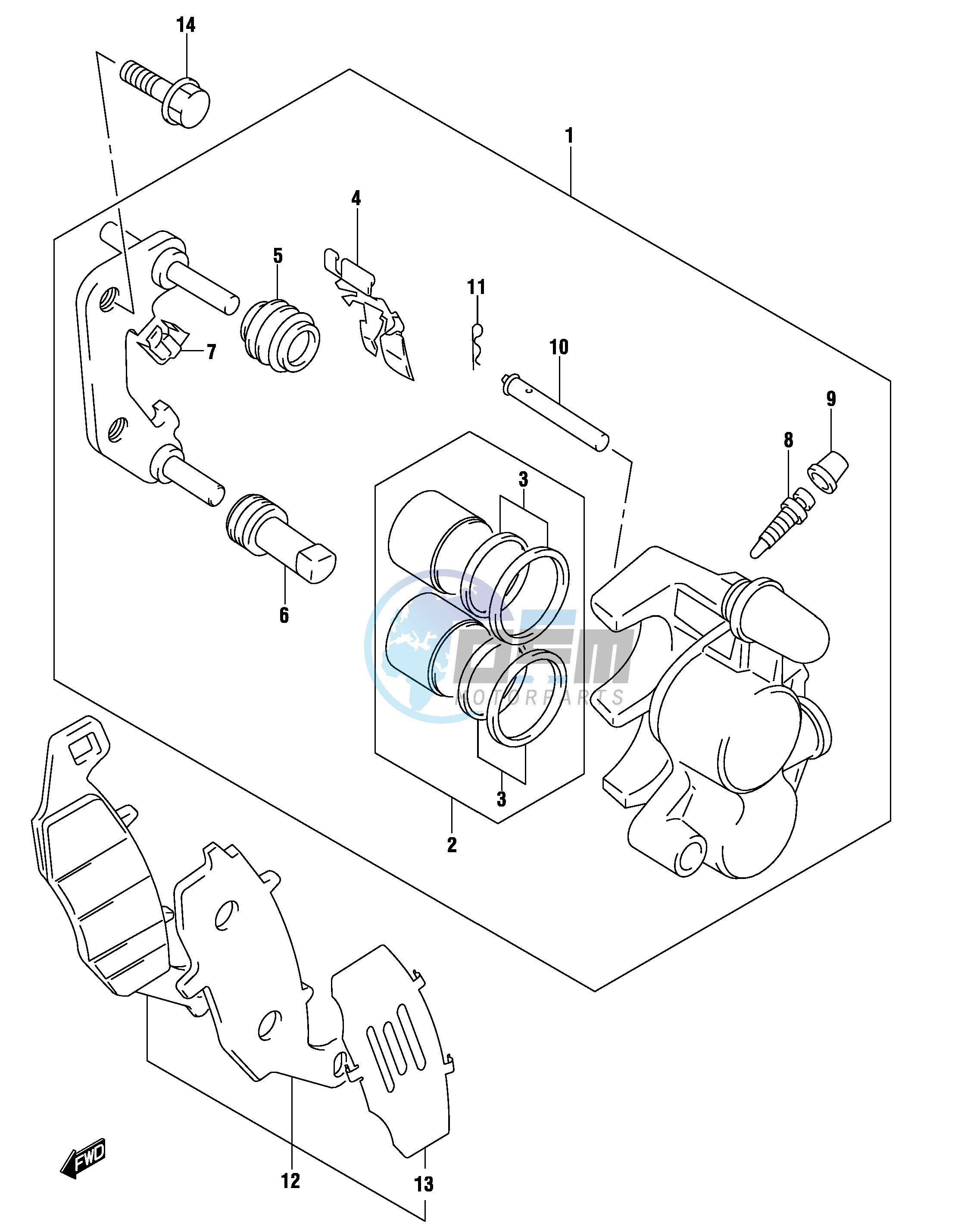 FRONT CALIPER (MODEL K3)