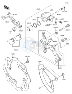 KX250F KX252AJF EU drawing Rear Brake