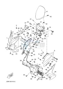 YP125R X-MAX125 X-MAX (2DM9 2DM9) drawing WINDSHIELD