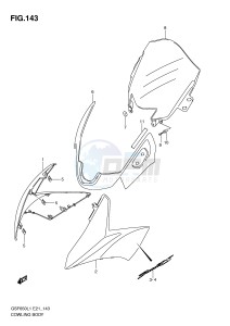 GSF650 (E21) Bandit drawing COWLING BODY (GSF650SL1 E21)