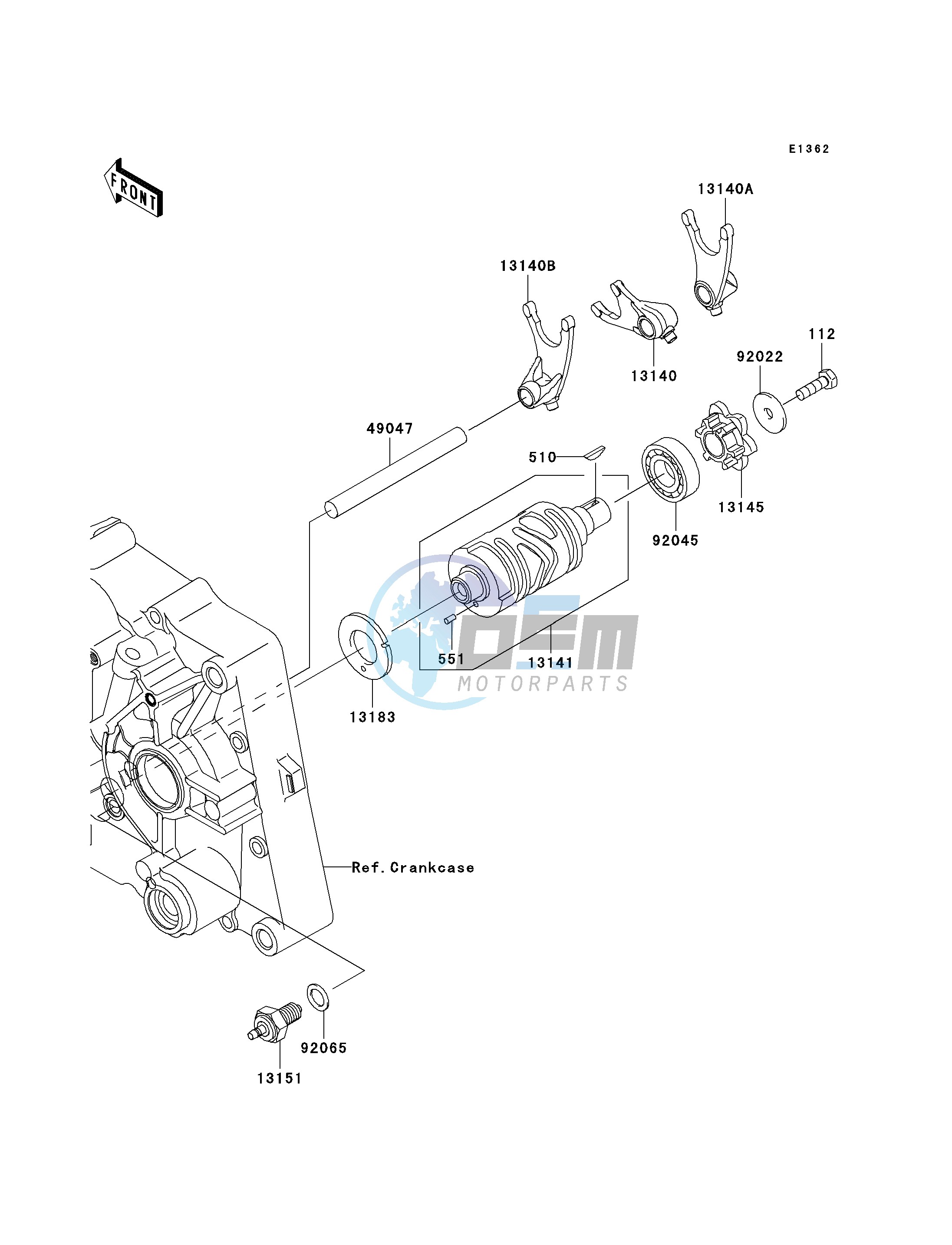 GEAR CHANGE DRUM_SHIFT FORK-- S- -