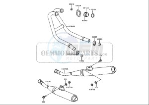 ZZR 250 (EU) drawing EXHAUST SYSTEM