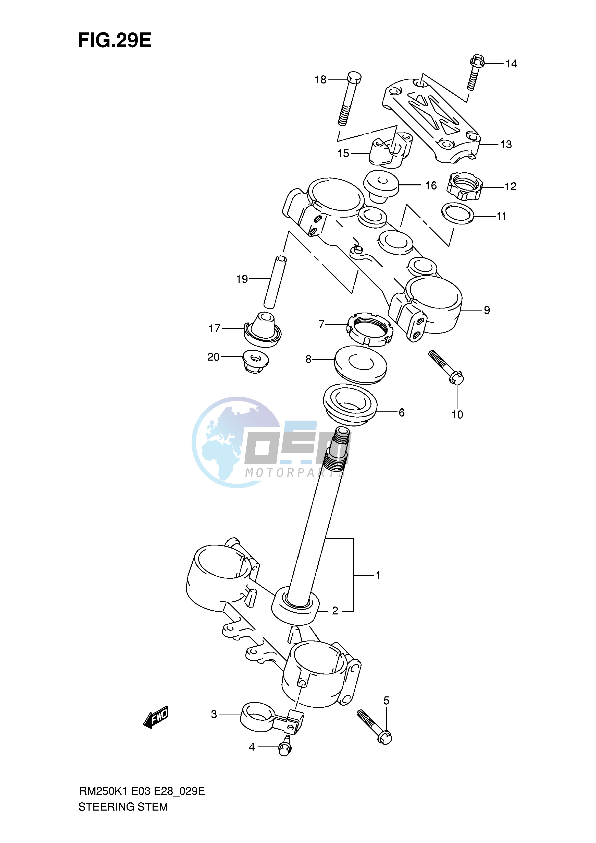 STEERING STEM (MODEL K6)