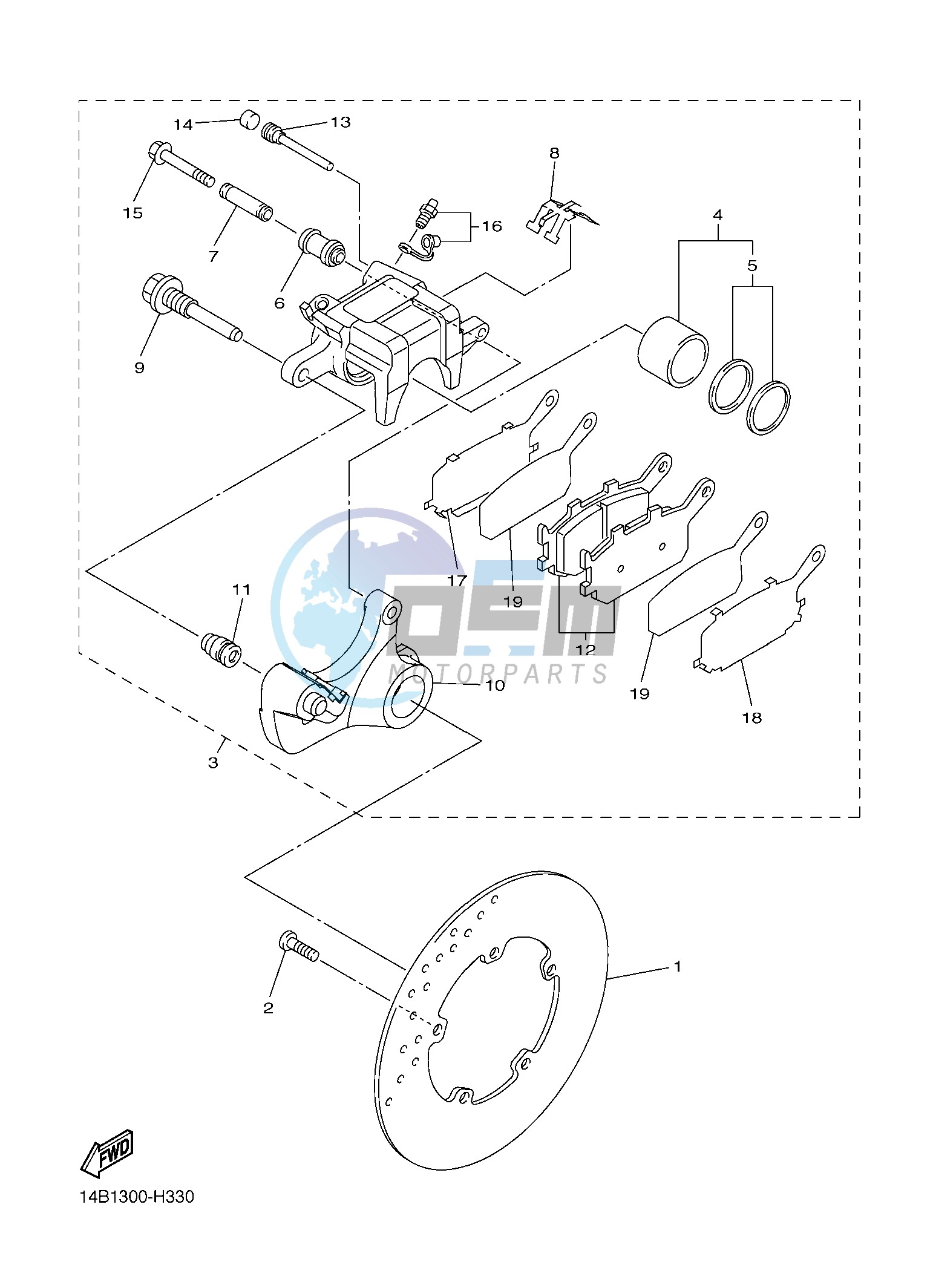 REAR BRAKE CALIPER