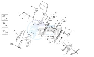 Stelvio 1200 1200 drawing Front body - Front fairing