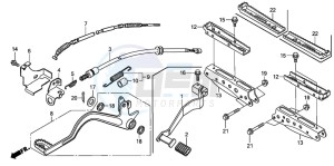 TRX500FPE drawing STEP/PEDAL