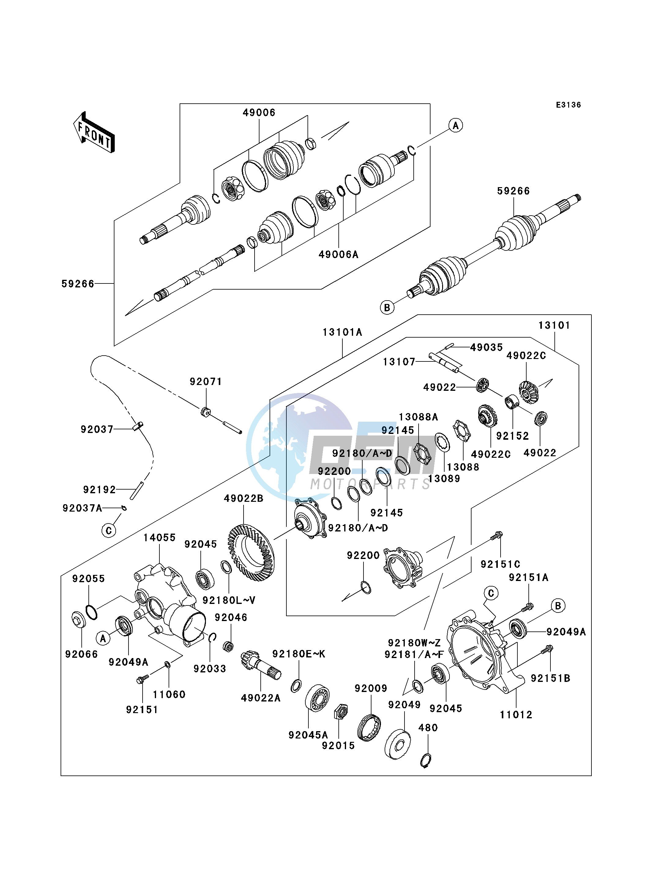 DRIVE SHAFT-FRONT