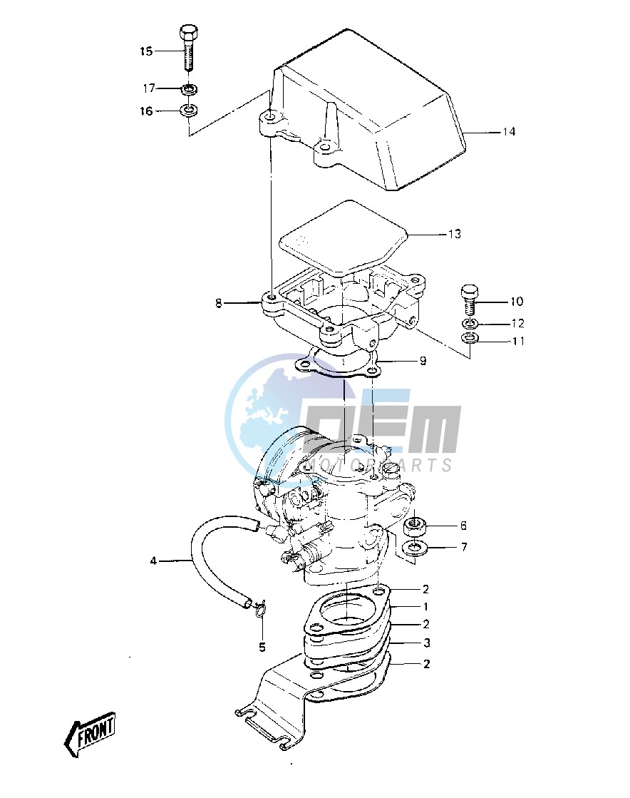 CARBURETOR BRACKETS_FLAME ARRESTER -- 84-86 JS440-A8_A9_A10- -