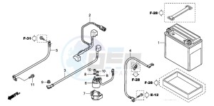 TRX420FE FOURTRAX ES drawing BATTERY