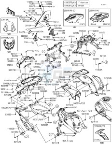 VERSYS 650 ABS KLE650FHF XX (EU ME A(FRICA) drawing Cowling