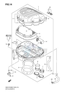 GSX-R1000 (E2) drawing AIR CLEANER