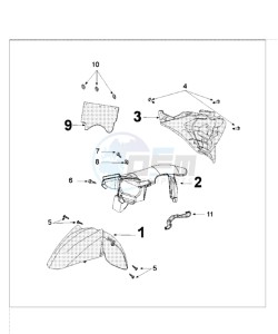 CITYSTAR 125 AC drawing FENDERS