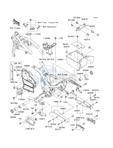 VN 1600 B [VULCAN 1600 MEAN STREAK] (B6F-B8FA) B8F drawing FRAME FITTINGS