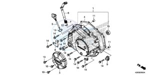 MSX125F MSX125 UK - (E) drawing RIGHT CRANKCASE COVER