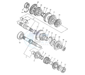 YZF SP 750 drawing TRANSMISSION