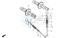 CB500 drawing CAMSHAFT/VALVE