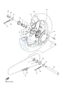 YZ250FX (B29C B29D B29E B29E B29F) drawing REAR WHEEL