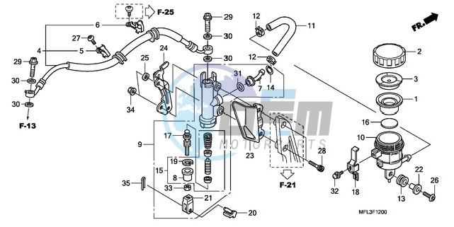 REAR BRAKE MASTER CYLINDER (CBR1000RR)