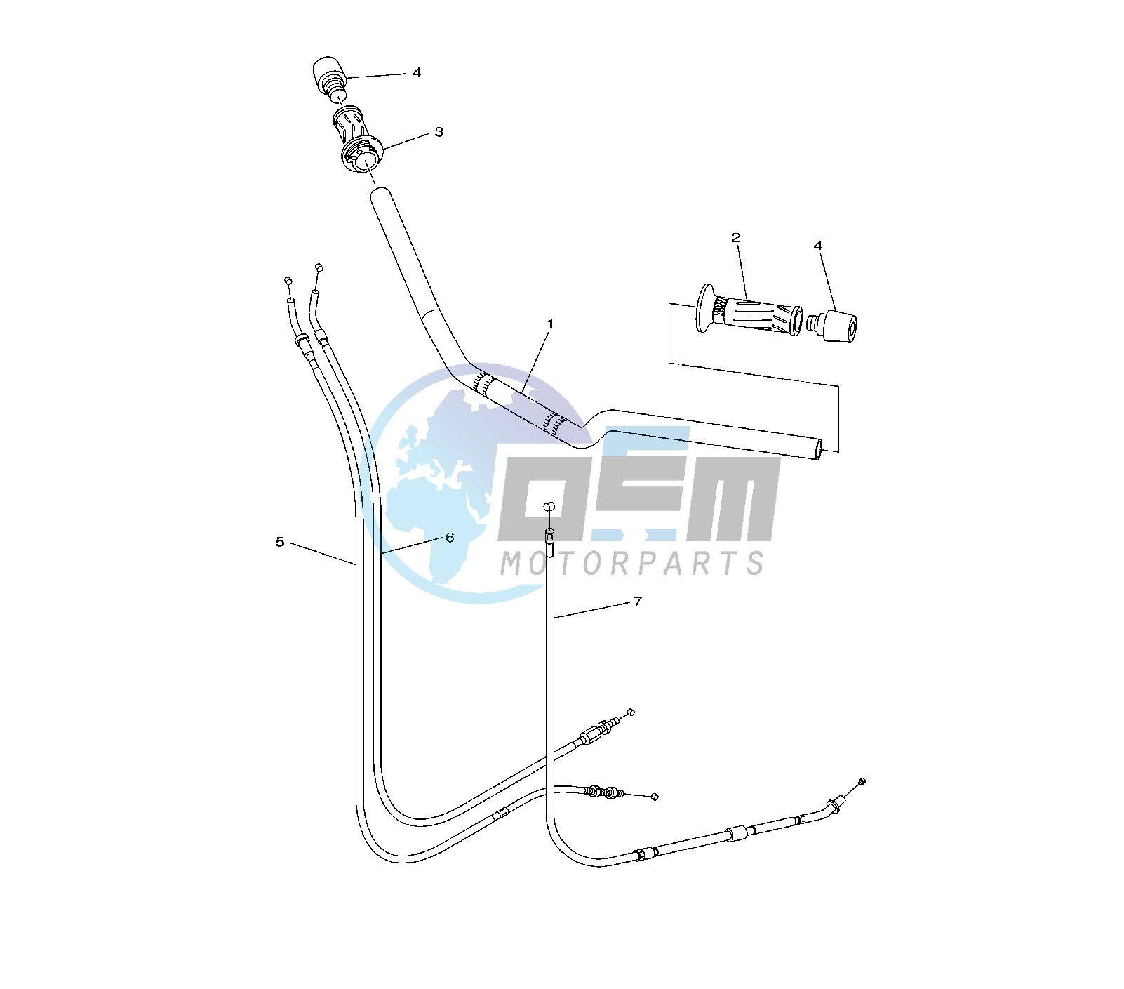 STEERING HANDLE AND CABLE