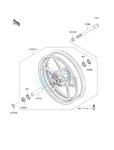 KLE 650 A [VERSYS EUROPEAN] (A7F-A8F) A7F drawing FRONT HUB