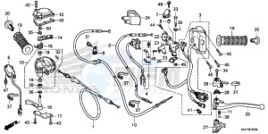 TRX420FA6F TRX420F Australia - (U) drawing HANDLE LEVER/ SWITCH/ CABLE