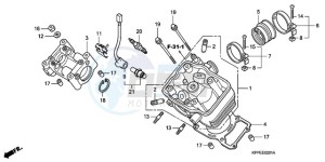 CBR125RWA Australia - (U / BLA) drawing CYLINDER HEAD (CBR125RW7/RW9/RWA)