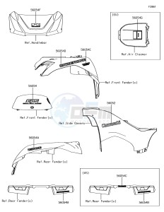 BRUTE FORCE 750 4x4i EPS KVF750HHF EU drawing Decals