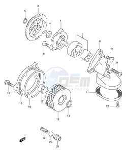 DR350 (E1) drawing OIL PUMP