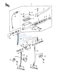 KZ 1300 A (A1-A3) drawing FRONT MASTER CYLINDER