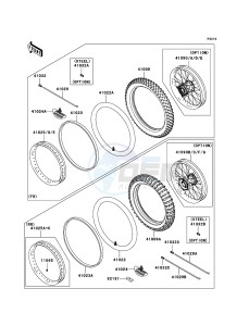 KLX450R KLX450A9F EU drawing Tires